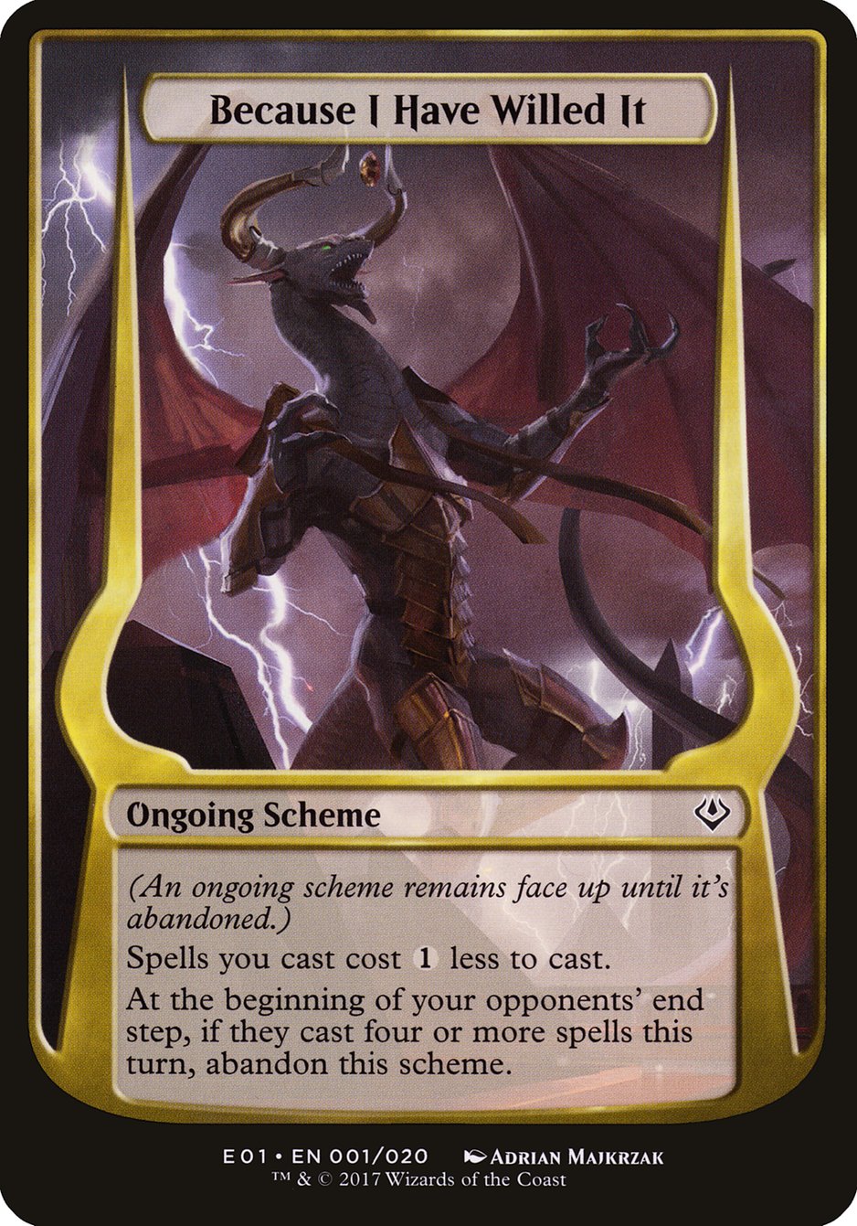 Because I Have Willed It (Schemes) [Archenemy: Nicol Bolas Schemes] | Gate City Games LLC