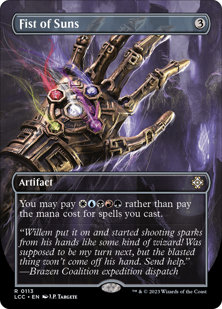 Fist of Suns (Borderless) [The Lost Caverns of Ixalan Commander] | Gate City Games LLC