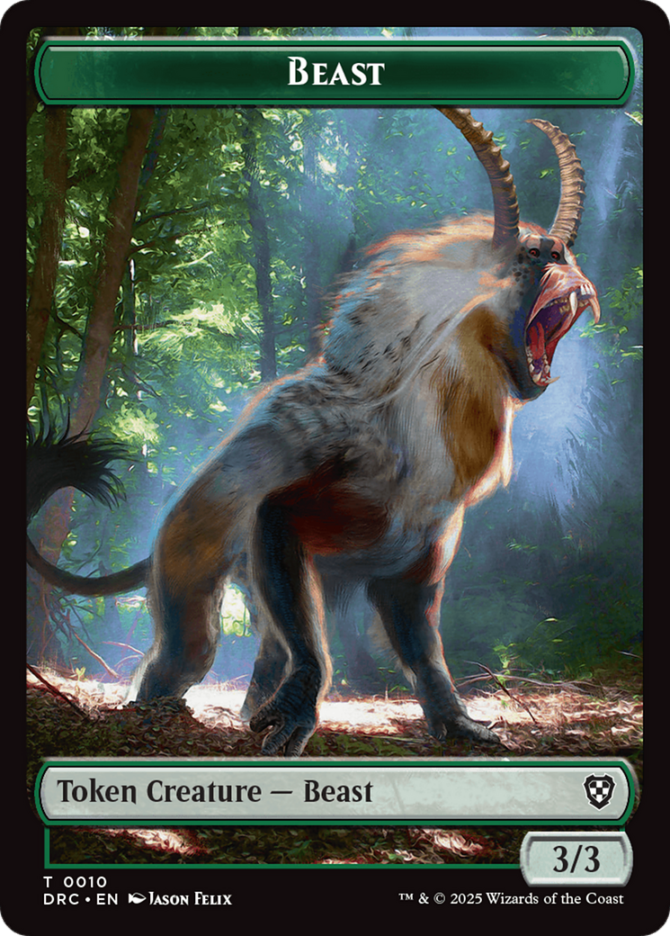 Beast (0010) // Beast (0011) Double-Sided Token [Aetherdrift Commander] | Gate City Games LLC