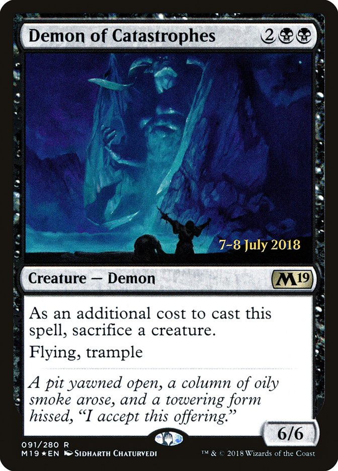 Demon of Catastrophes [Core Set 2019 Prerelease Promos] | Gate City Games LLC