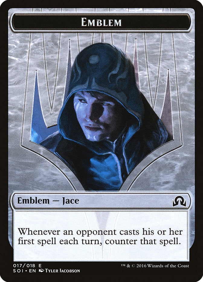 Jace, Unraveler of Secrets Emblem [Shadows over Innistrad Tokens] | Gate City Games LLC