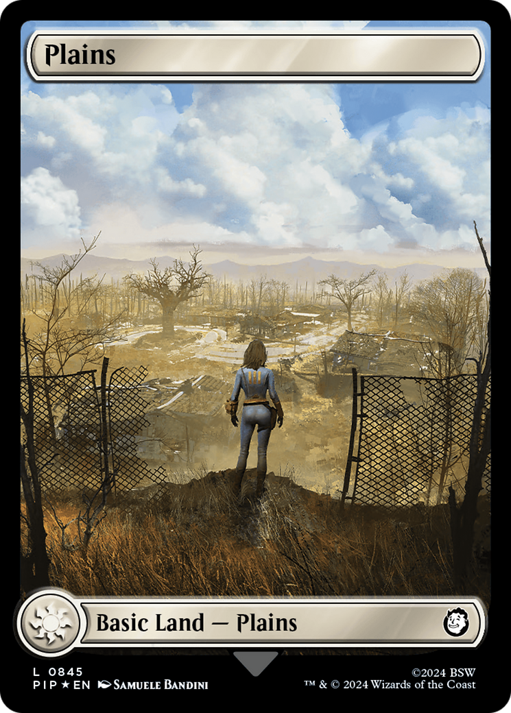Plains (0845) (Surge Foil) [Fallout] | Gate City Games LLC