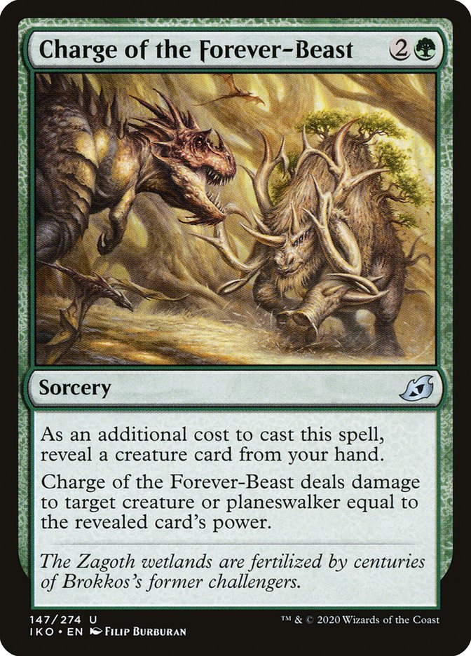 Charge of the Forever-Beast [Ikoria: Lair of Behemoths] | Gate City Games LLC