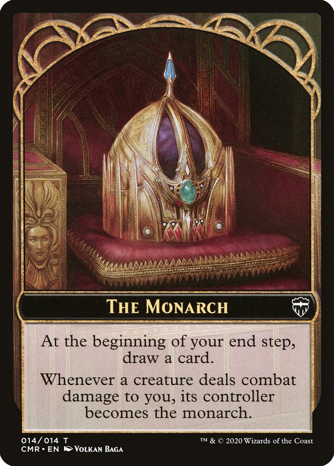 Golem // The Monarch Double-Sided Token [Commander Legends Tokens] | Gate City Games LLC