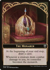 Elf Warrior // The Monarch Double-Sided Token [Commander Legends Tokens] | Gate City Games LLC