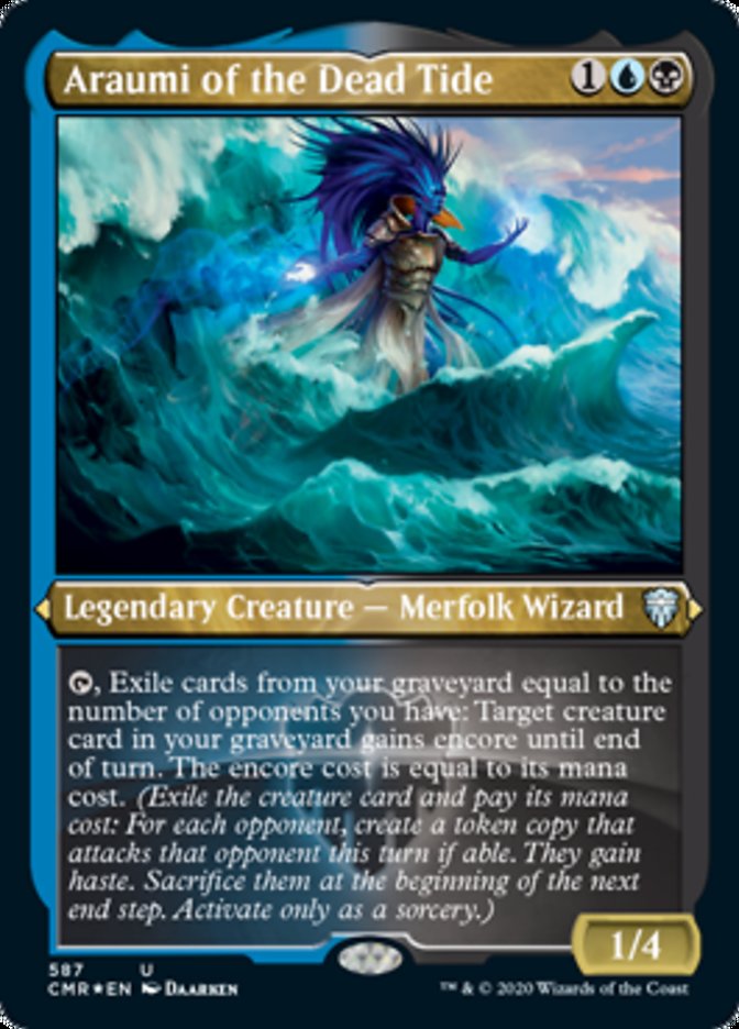 Araumi of the Dead Tide (Etched) [Commander Legends] | Gate City Games LLC