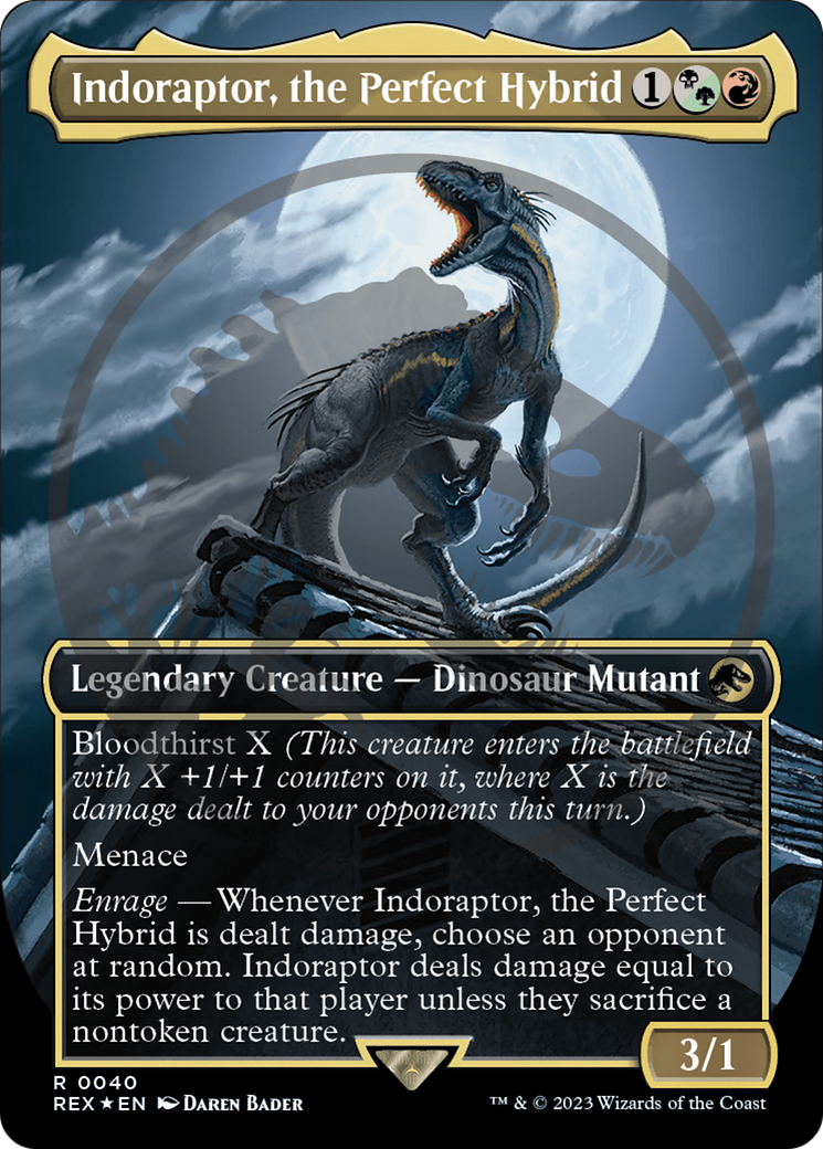 Indoraptor, the Perfect Hybrid (Emblem) (Borderless) [Jurassic World Collection Tokens] | Gate City Games LLC