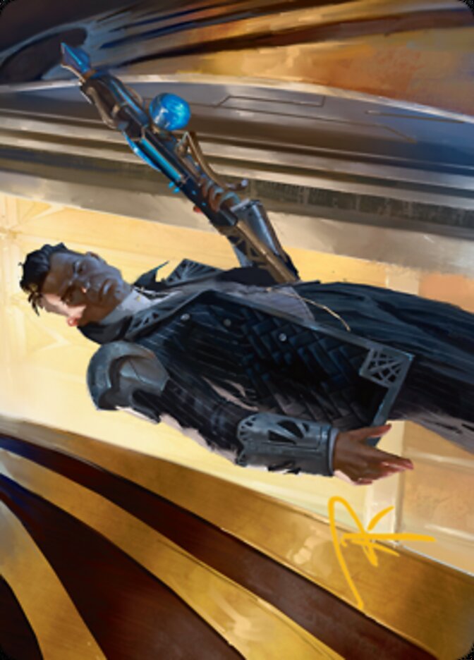 Backup Agent Art Card (Gold-Stamped Signature) [Streets of New Capenna Art Series] | Gate City Games LLC