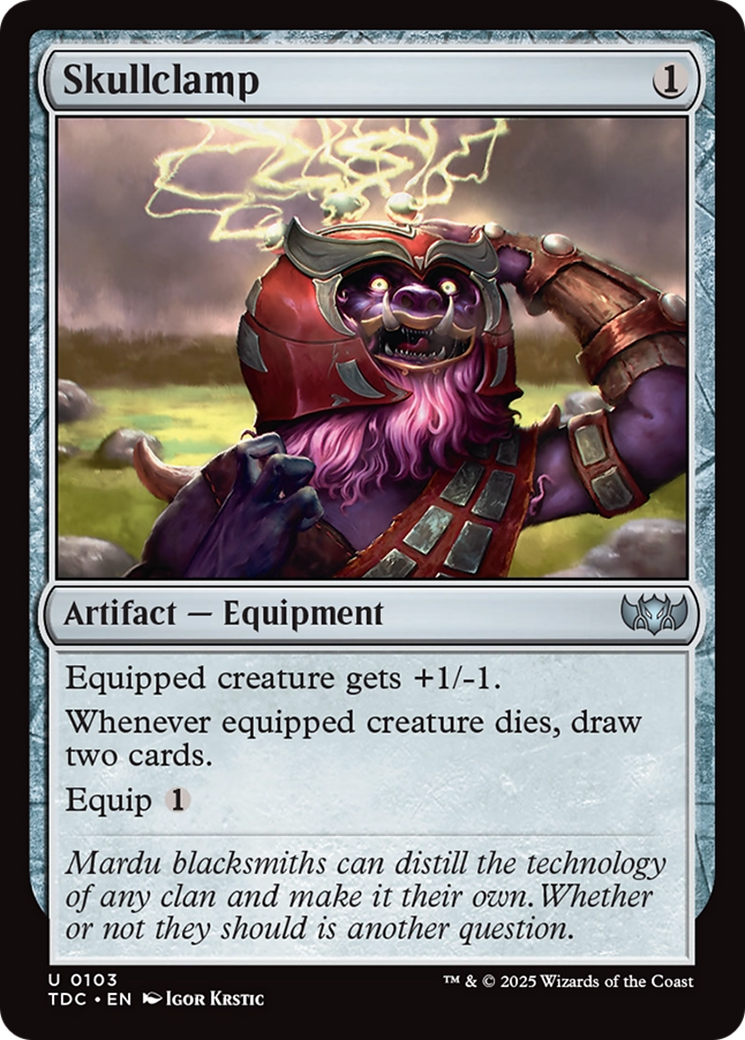 Skullclamp [Tarkir: Dragonstorm Commander] | Gate City Games LLC