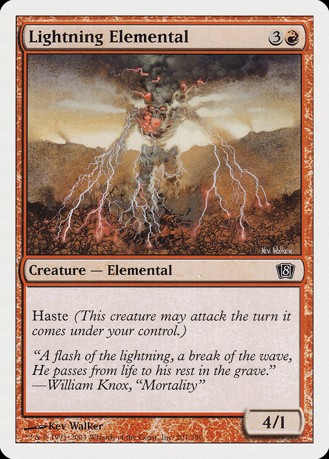 Lightning Elemental [Eighth Edition] | Gate City Games LLC