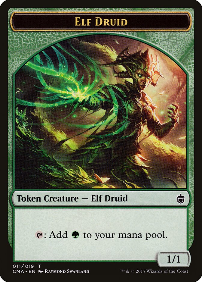 Elf Druid Token [Commander Anthology Tokens] | Gate City Games LLC