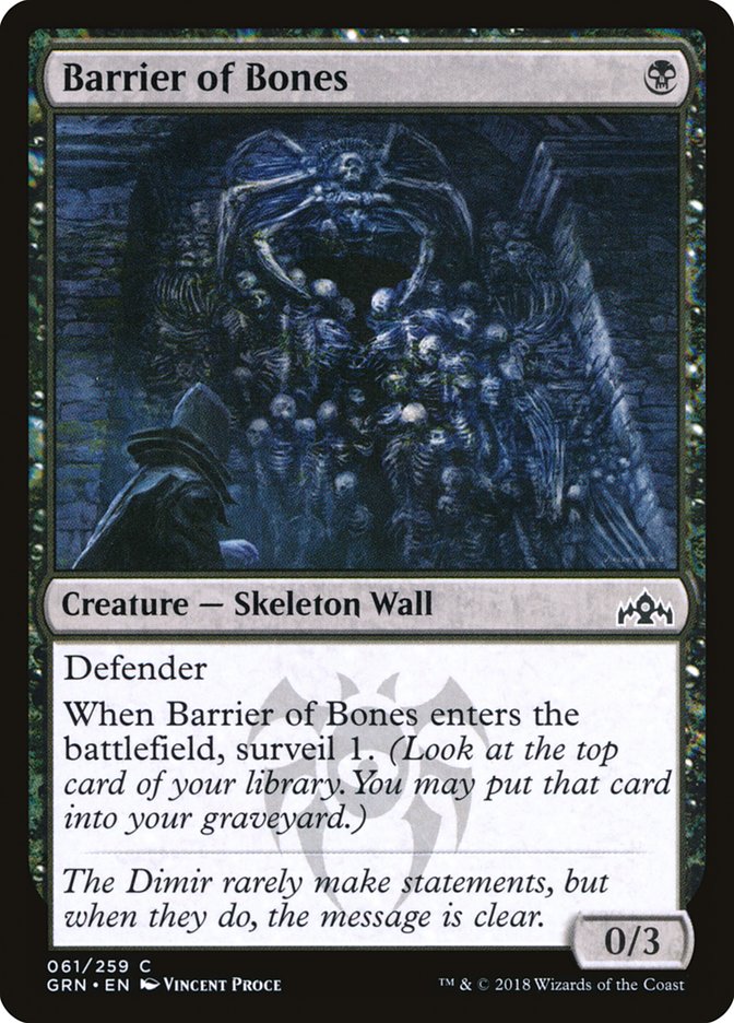 Barrier of Bones [Guilds of Ravnica] | Gate City Games LLC