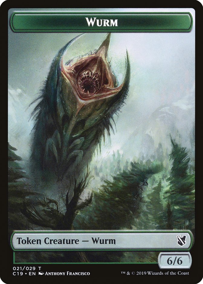 Beast (014) // Wurm Double-Sided Token [Commander 2019 Tokens] | Gate City Games LLC