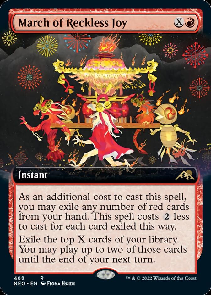 March of Reckless Joy (Extended Art) [Kamigawa: Neon Dynasty] | Gate City Games LLC
