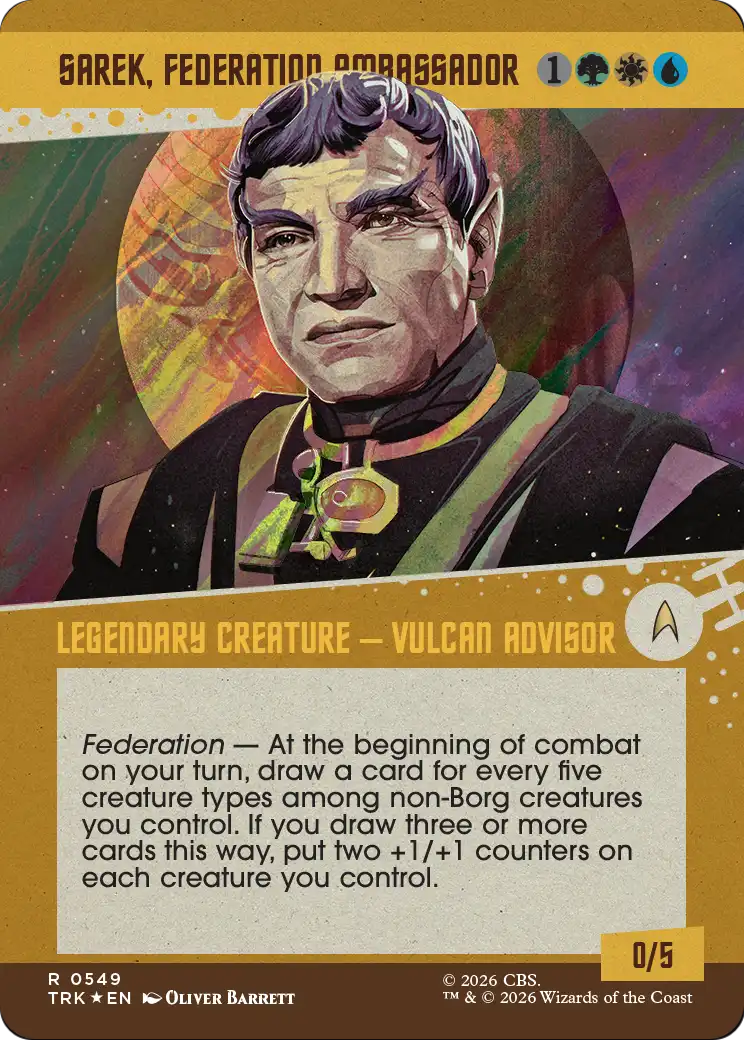 Sarek, Federation Ambassador (Showcase) (Surge Foil) [Star Trek] | Gate City Games LLC