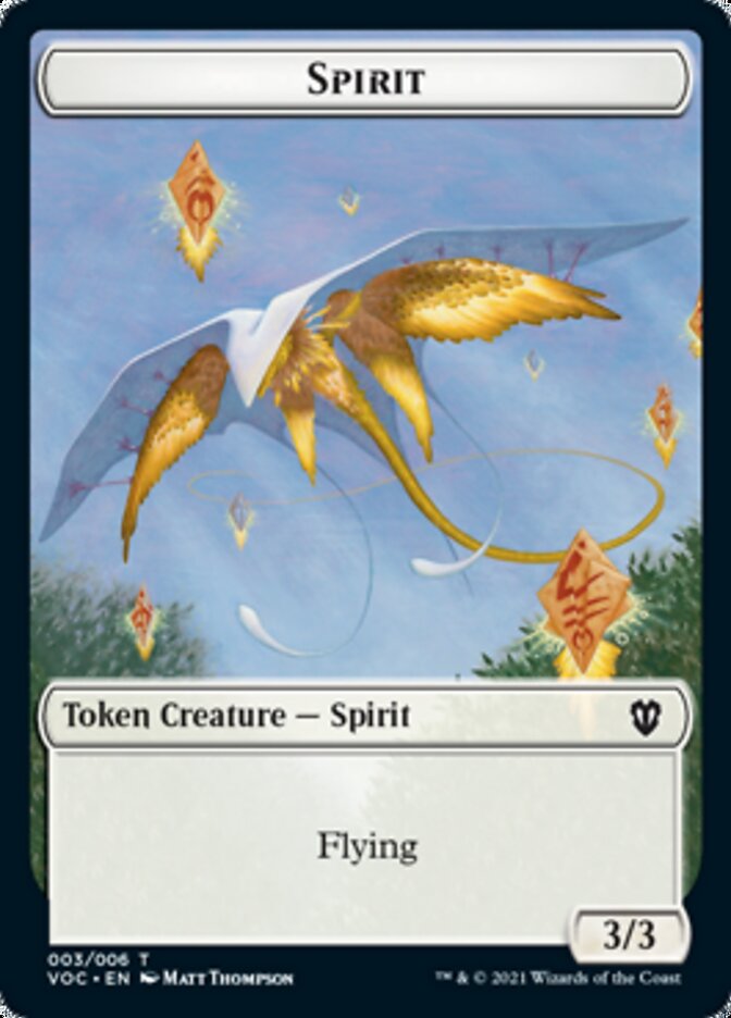 Spirit (003) // Thopter Double-Sided Token [Innistrad: Crimson Vow Commander Tokens] | Gate City Games LLC
