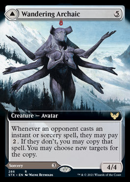 Wandering Archaic // Explore the Vastlands (Extended Art) [Strixhaven: School of Mages] | Gate City Games LLC