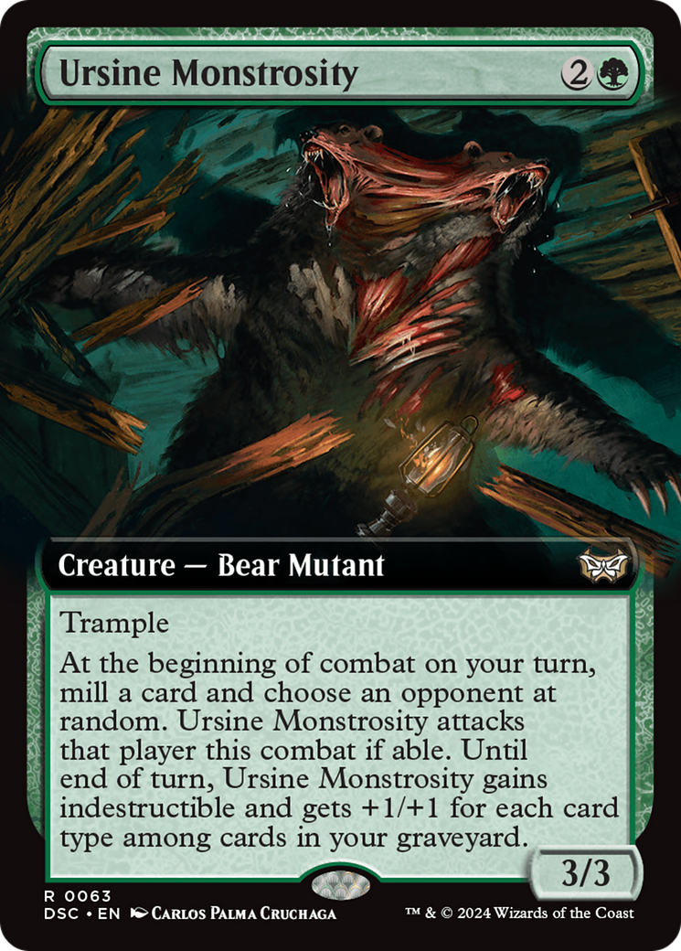 Ursine Monstrosity (Extended Art) [Duskmourn: House of Horror Commander] | Gate City Games LLC