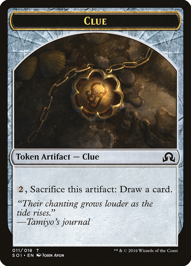 Clue Token (011/018) [Shadows over Innistrad Tokens] | Gate City Games LLC