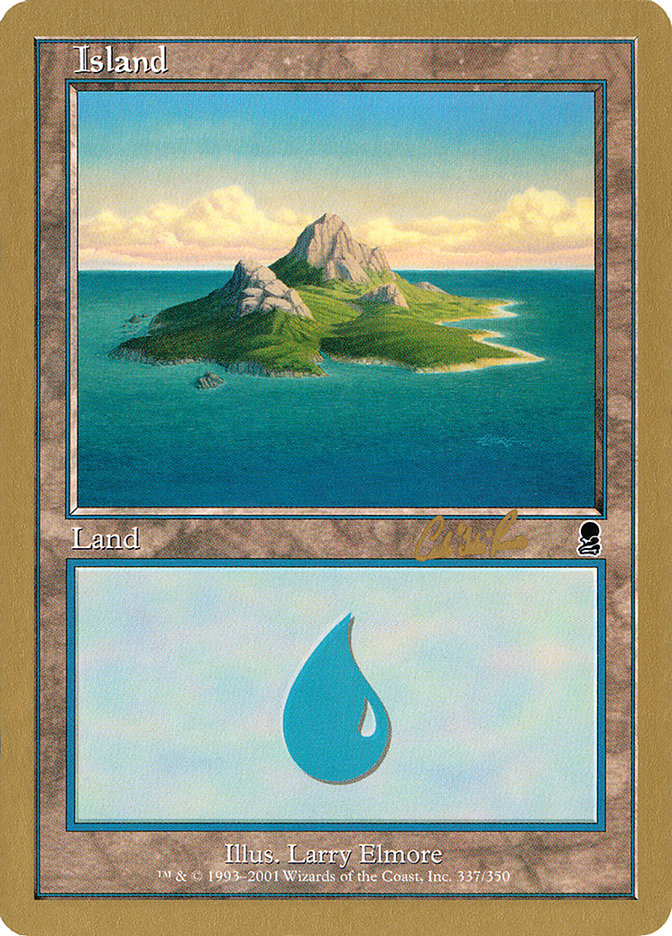 Island (cr337a) (Carlos Romao) [World Championship Decks 2002] | Gate City Games LLC
