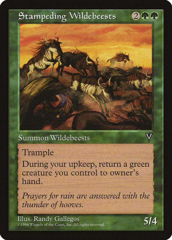 Stampeding Wildebeests [Visions] | Gate City Games LLC