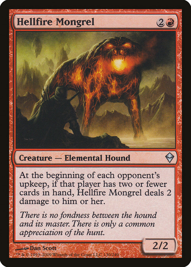 Hellfire Mongrel [Zendikar] | Gate City Games LLC