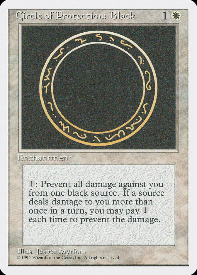 Circle of Protection: Black [Fourth Edition] | Gate City Games LLC