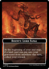 Bounty: Lord Fajjal // Bounty Rules Double-Sided Token [Outlaws of Thunder Junction Commander Tokens] | Gate City Games LLC