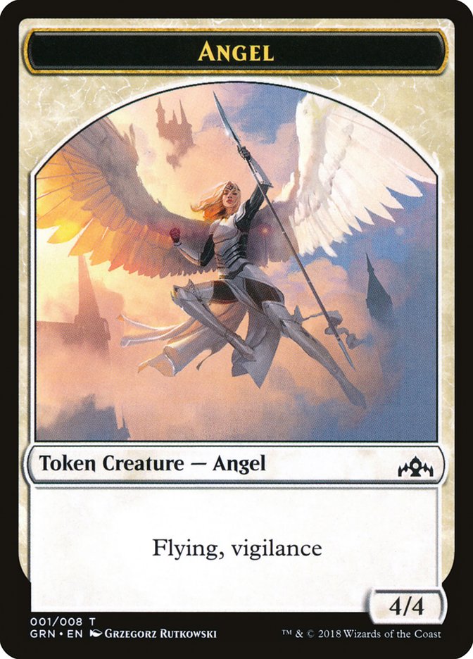 Angel Token [Guilds of Ravnica Tokens] | Gate City Games LLC