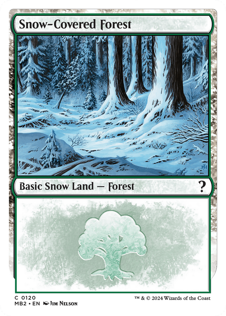 Snow-Covered Forest (White Border) [Mystery Booster 2] | Gate City Games LLC