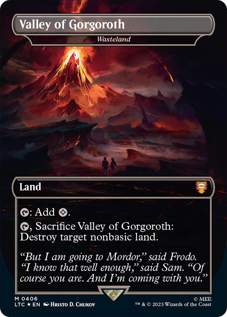 Valley of Gorgoroth - Wasteland (Surge Foil Realms and Relics) [The Lord of the Rings: Tales of Middle-Earth Commander] | Gate City Games LLC