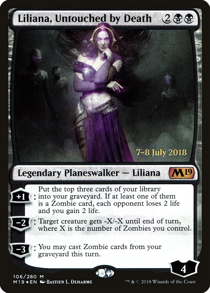 Liliana, Untouched by Death [Core Set 2019 Prerelease Promos] | Gate City Games LLC