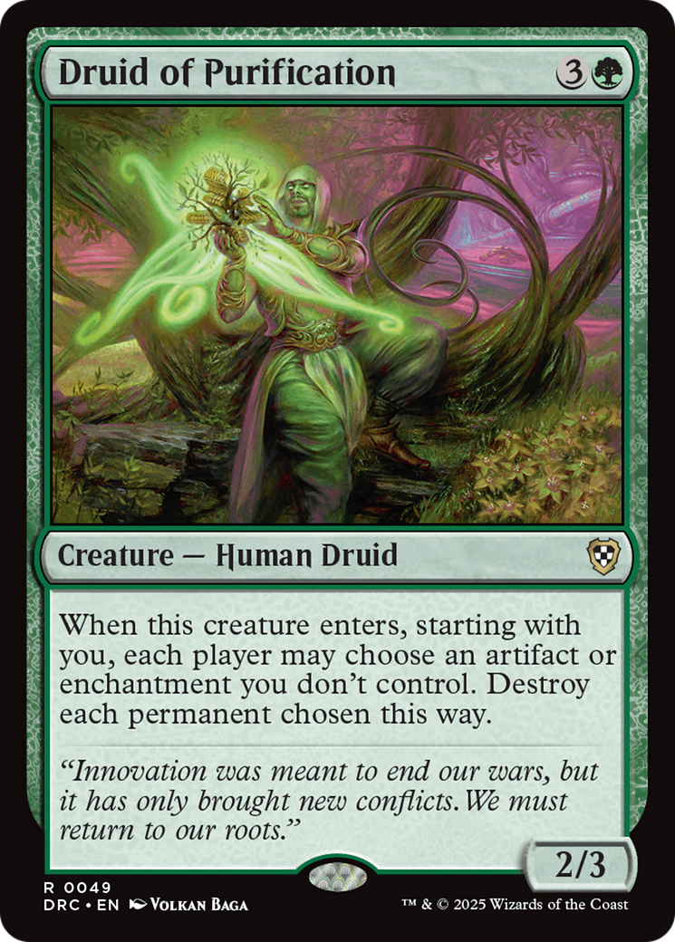 Druid of Purification [Aetherdrift Commander] | Gate City Games LLC