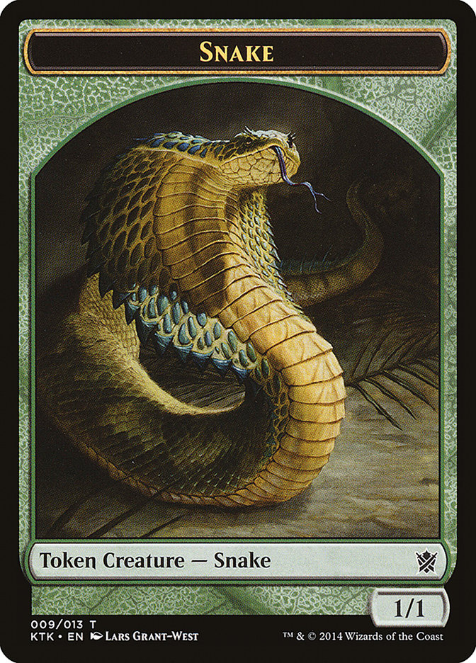 Snake Token [Khans of Tarkir Tokens] | Gate City Games LLC