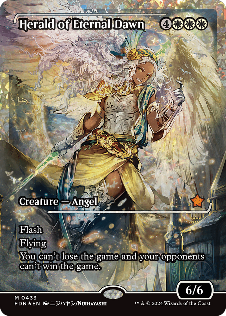 Herald of Eternal Dawn (Showcase) (Fracture Foil) [Foundations] | Gate City Games LLC