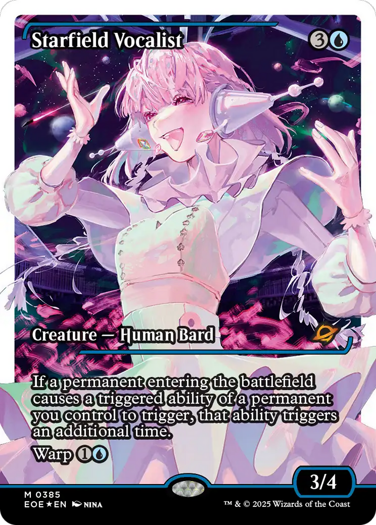 Starfield Vocalist (Showcase) (Fracture Foil) [Edge of Eternities] | Gate City Games LLC