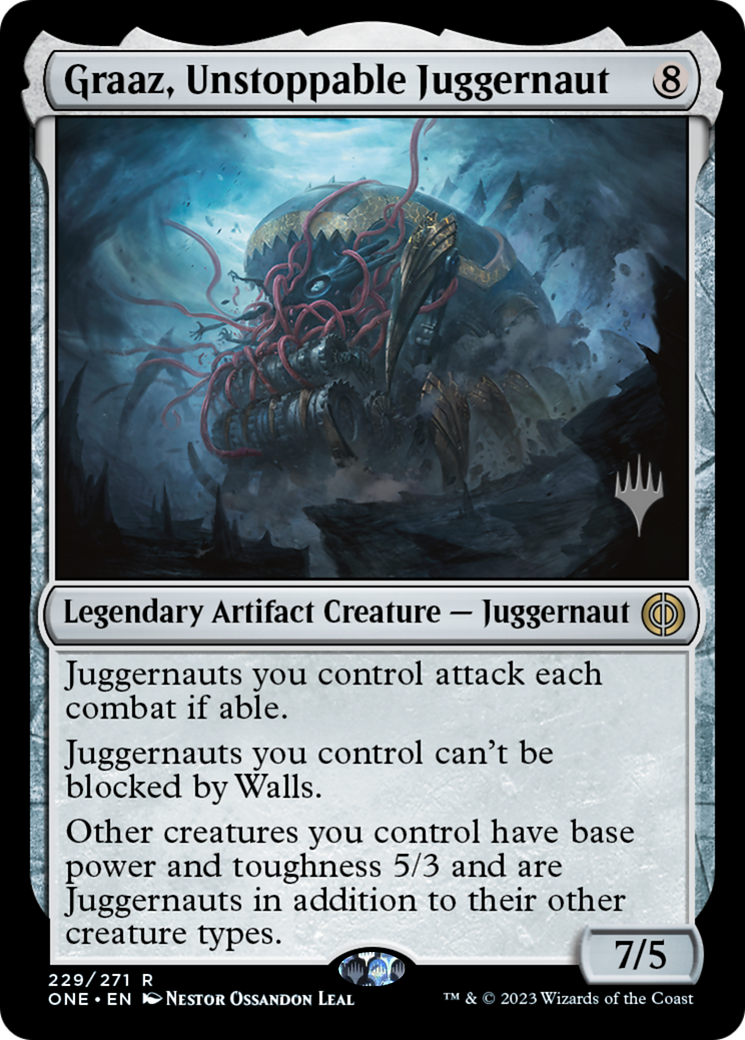 Graaz, Unstoppable Juggernaut (Promo Pack) [Phyrexia: All Will Be One Promos] | Gate City Games LLC