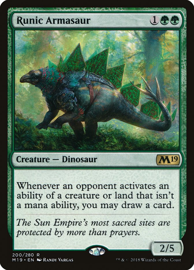 Runic Armasaur [Core Set 2019] | Gate City Games LLC