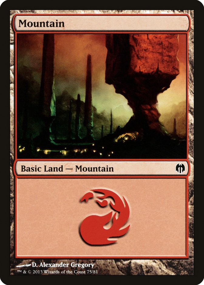 Mountain (75) [Duel Decks: Heroes vs. Monsters] | Gate City Games LLC