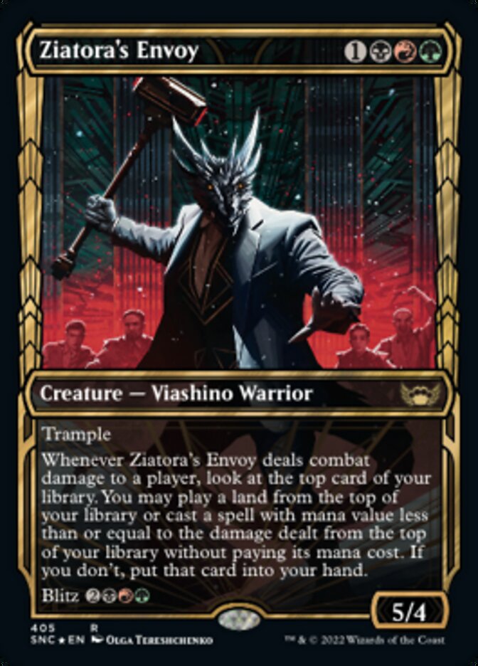Ziatora's Envoy (Showcase Golden Age Gilded Foil) [Streets of New Capenna] | Gate City Games LLC