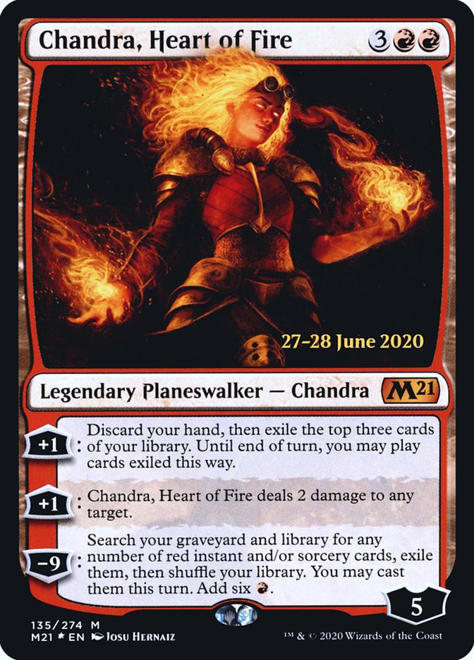 Chandra, Heart of Fire [Core Set 2021 Prerelease Promos] | Gate City Games LLC