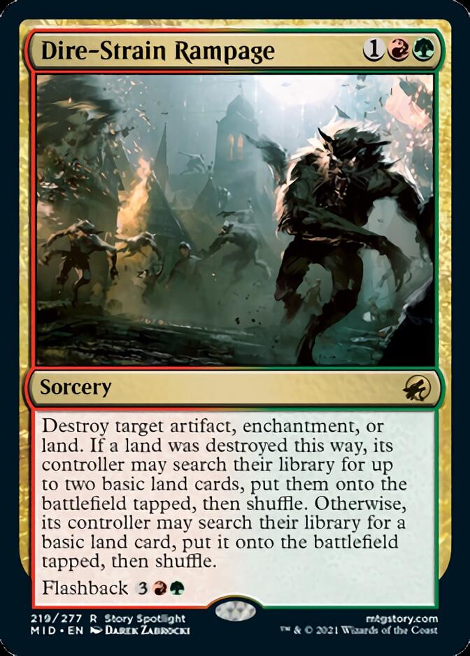 Dire-Strain Rampage [Innistrad: Midnight Hunt] | Gate City Games LLC