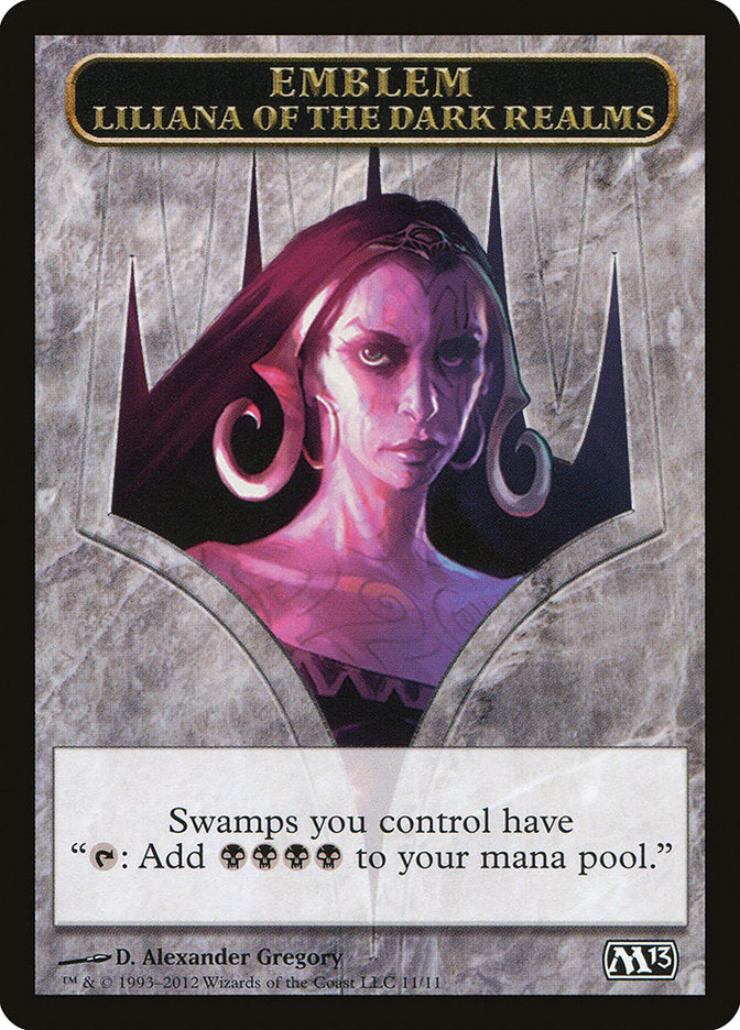 Liliana of the Dark Realms Emblem [Magic 2013 Tokens] | Gate City Games LLC