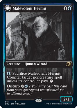Malevolent Hermit // Benevolent Geist [Innistrad: Double Feature] | Gate City Games LLC