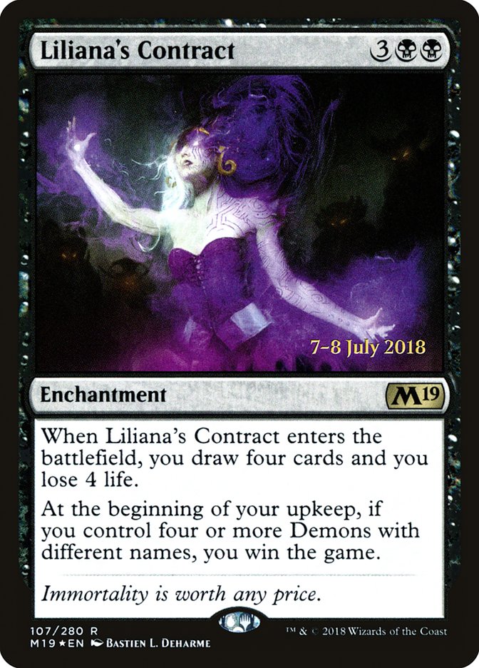Liliana's Contract [Core Set 2019 Prerelease Promos] | Gate City Games LLC