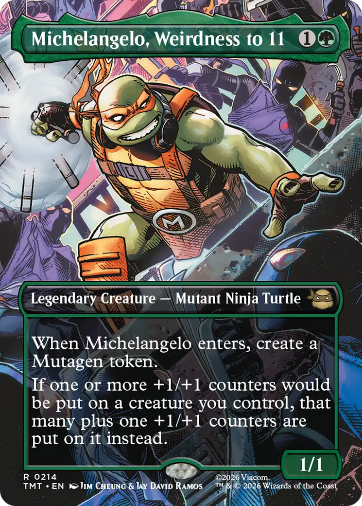 Michelangelo, Weirdness to 11 (Borderless) [Teenage Mutant Ninja Turtles] | Gate City Games LLC