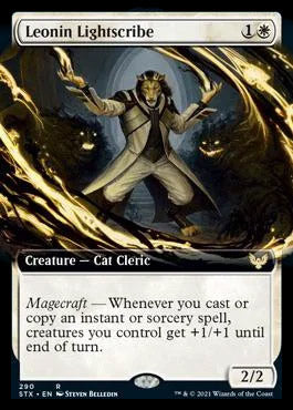 Leonin Lightscribe (Extended Art) [Strixhaven: School of Mages] | Gate City Games LLC