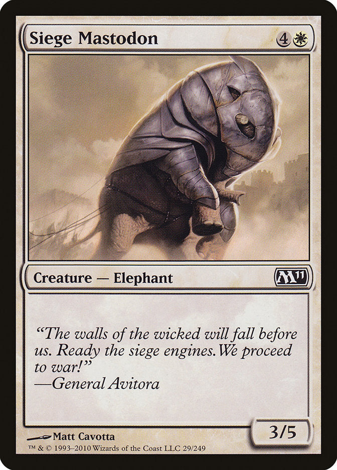 Siege Mastodon [Magic 2011] | Gate City Games LLC