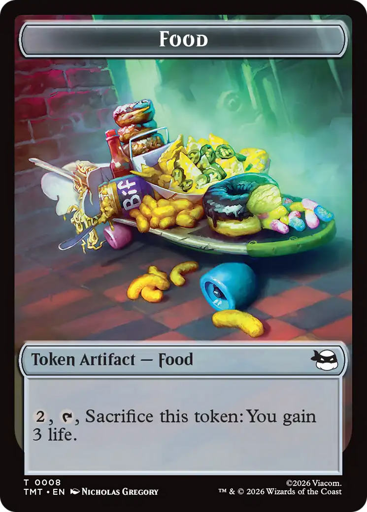 Ninja // Food Double-Sided Token [Teenage Mutant Ninja Turtles Tokens] | Gate City Games LLC