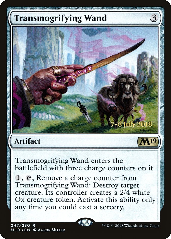 Transmogrifying Wand [Core Set 2019 Prerelease Promos] | Gate City Games LLC